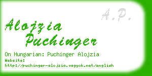 alojzia puchinger business card
